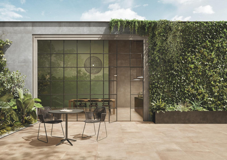 Keramik Fliese Noord in Beton-Optik 120 x 60 x 0,9 cm / Gold